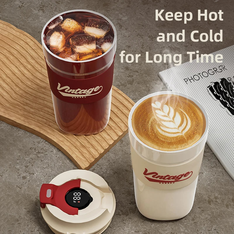 Stainless Steel Coffee Cup Outdoor Portable Thermo Coffee Cup Insulated Mugs Leak-Proof Thermos Bottle Tea Coffee Mug 500ML